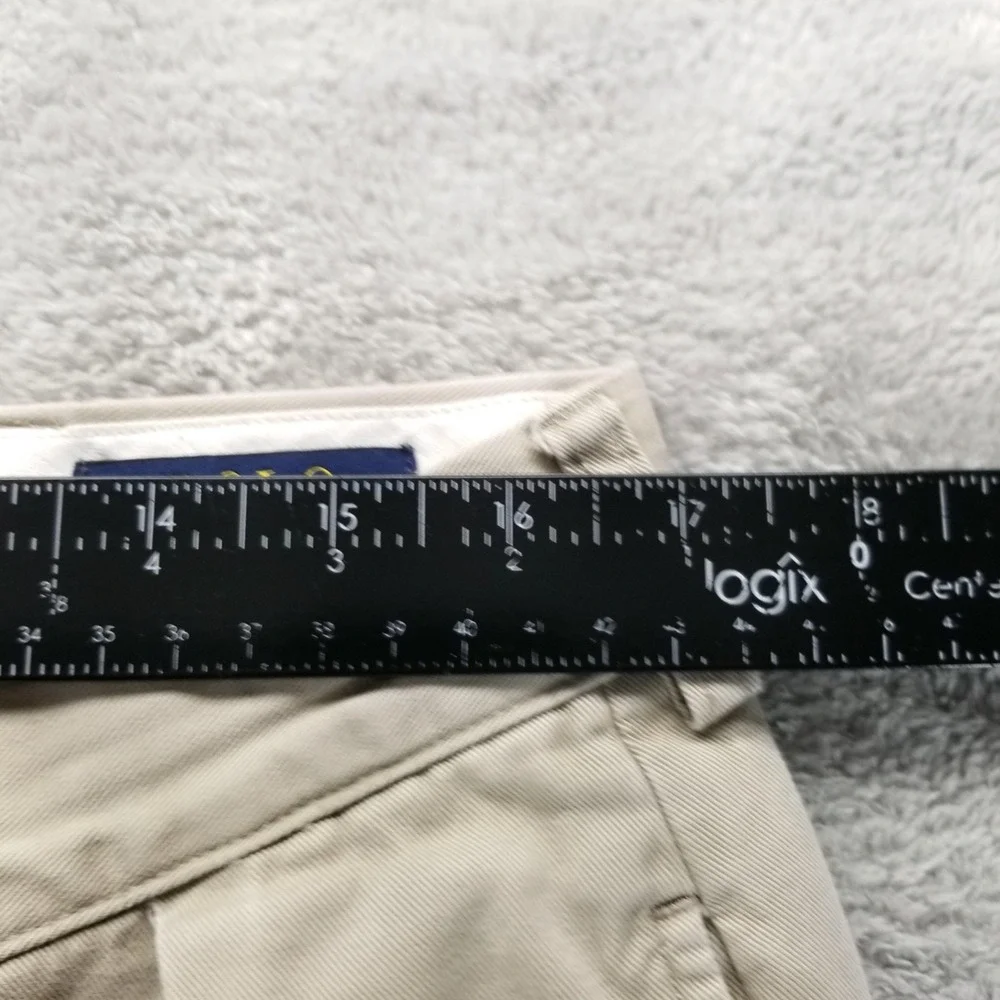 Polo Ralph Lauren Pants‎ Mens 36x30 Beige Pleated Chino Classic Baggy Trousers
